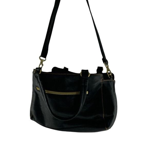 Leather Womens Black Shoulder Adjustable Strap Fashion Satchel Unbranded Handbag - Picture 4 of 8